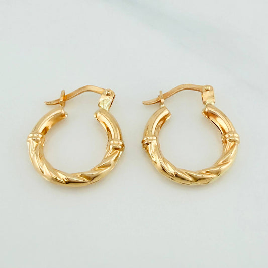 Candongas Fiora 1.45 g / 3/4 in Oro Amarillo 18K