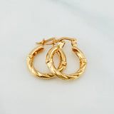 Candongas Fiora 1.45 g / 3/4 in Oro Amarillo 18K