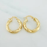 Hoop Earrings Lupe 3.2 g / 3/4 in Yellow Gold 18K