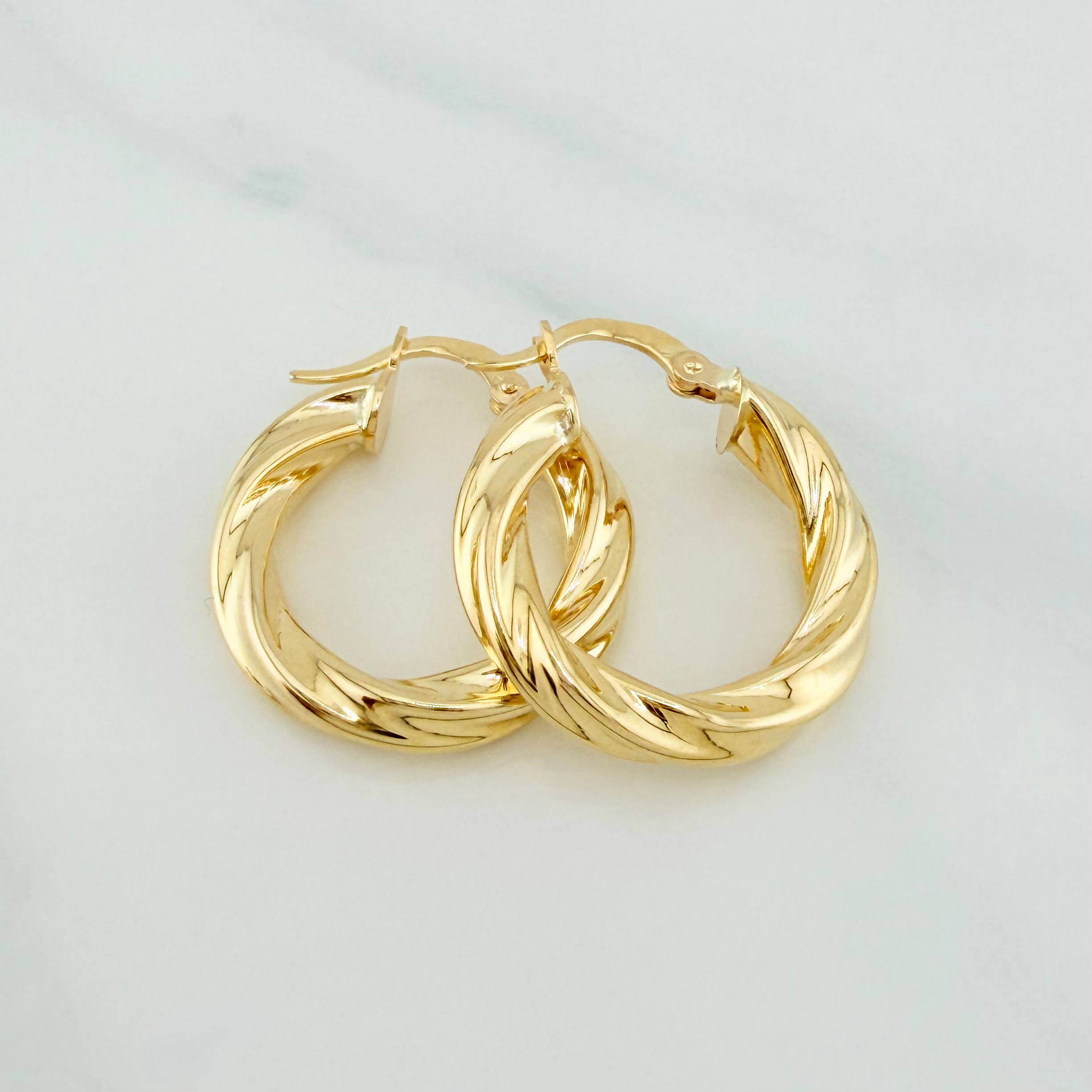 Hoop Earrings Lupe 3.2 g / 3/4 in Yellow Gold 18K