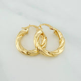 Hoop Earrings Lupe 3.2 g / 3/4 in Yellow Gold 18K