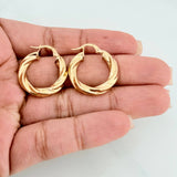 Hoop Earrings Lupe 3.2 g / 3/4 in Yellow Gold 18K