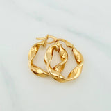 Candongas Asby 2.6 g / 3/4 in Oro Amarillo 18K