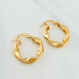 Candongas Asby 2.6 g / 3/4 in Oro Amarillo 18K