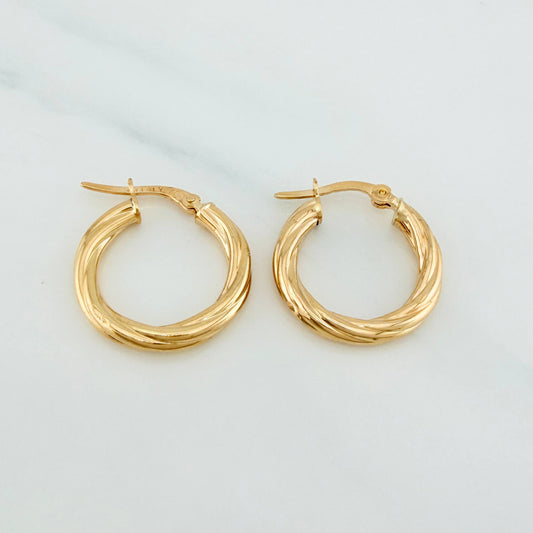 Candongas Mary 2.2 g / 3/4 in Oro Amarillo 18K