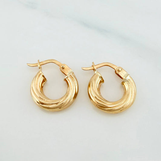 Candongas Mary 1.3 g / 1/2 in Oro Amarillo 18K