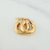 Candongas Mary 1.3 g / 1/2 in Oro Amarillo 18K