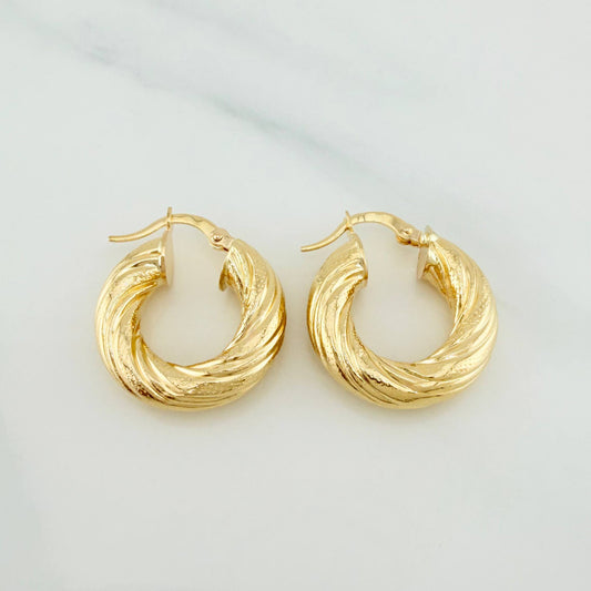 Candongas Rudi 4.05 g / 3/4 in Oro Amarillo 18K