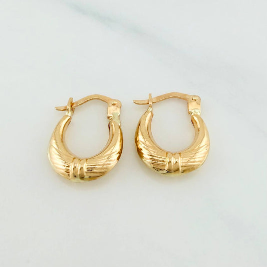 Candongas Bolsa 1.2 g / 1/2 in Oro Amarillo 18K