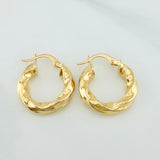Candongas Kari 2.6 g / 3/4 in Oro Amarillo 18K