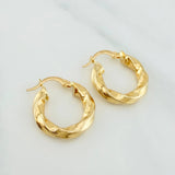 Candongas Kari 2.6 g / 3/4 in Oro Amarillo 18K