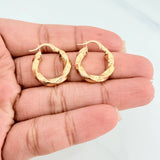 Candongas Kari 2.6 g / 3/4 in Oro Amarillo 18K