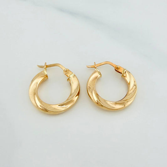 Candongas Martina 1.75 g / 1/2 in Oro Amarillo 18K