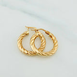 Candongas Ivy 1.85 g / 3/4 in Oro Amarillo 18K
