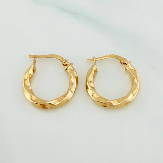 Candongas Kari 2 g / 3/4 in Oro Amarillo 18K