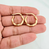 Candongas Kari 2 g / 3/4 in Oro Amarillo 18K
