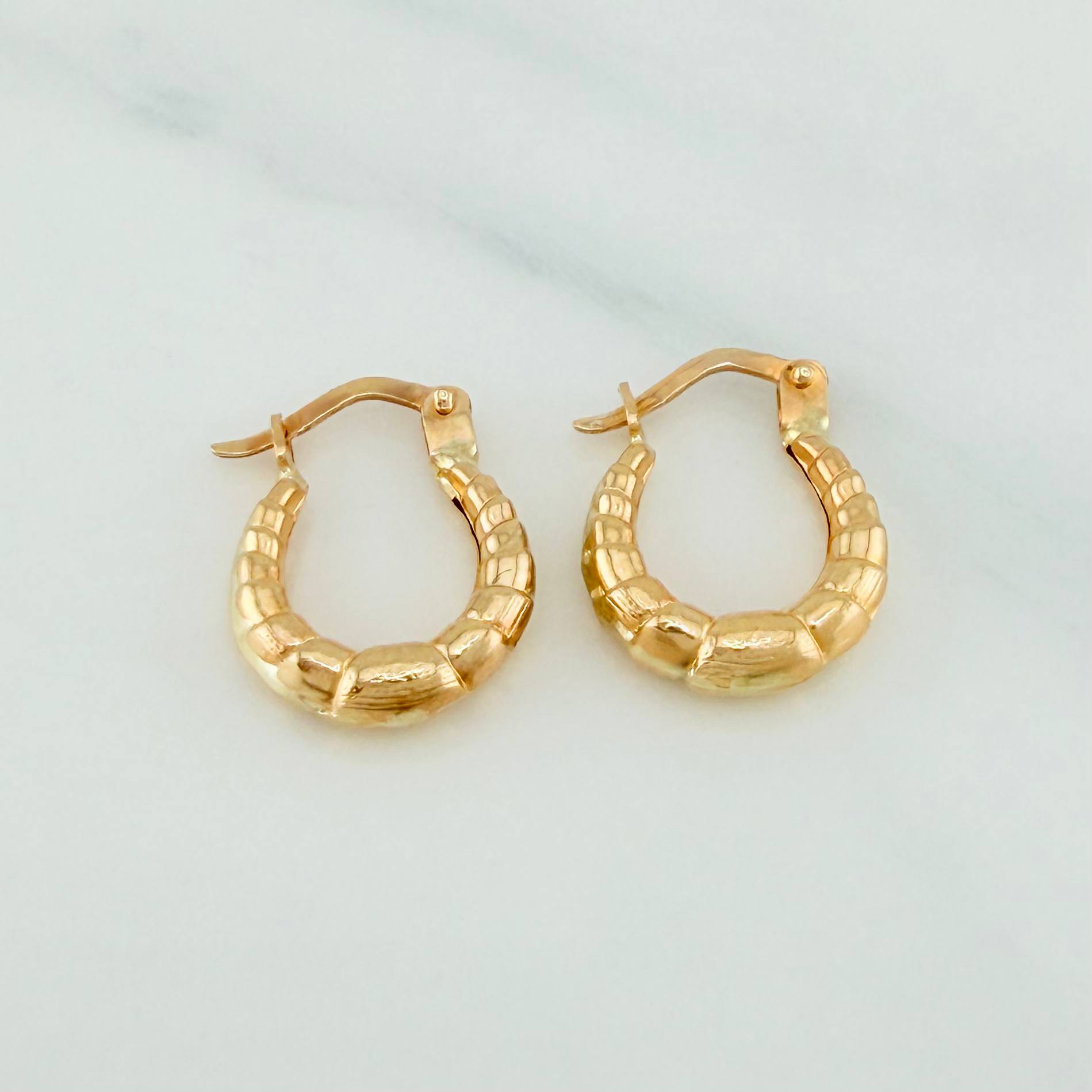 Candongas Bolso Omega 1.15 g / 1/2 in Oro Amarillo 18K