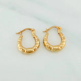 Candongas Bolso Omega 1.15 g / 3/4 in Oro Amarillo 18K