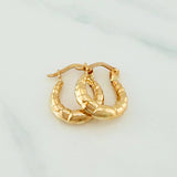 Candongas Bolso Omega 1.15 g / 3/4 in Oro Amarillo 18K