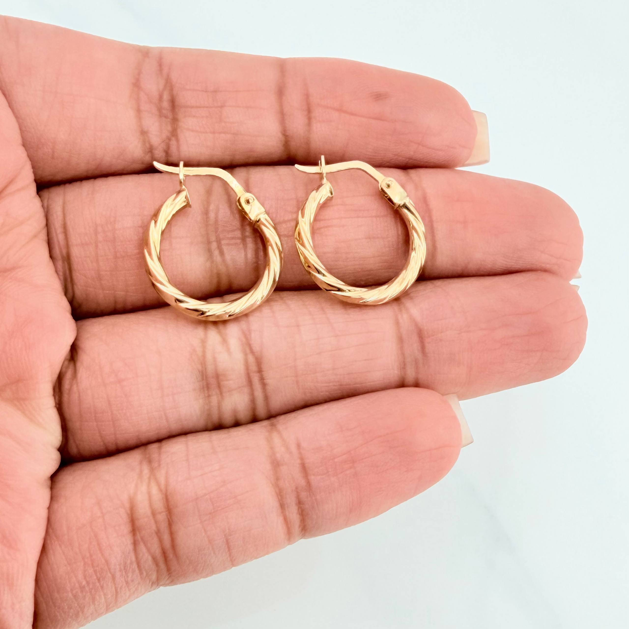 Candongas Mary 1.2 g / 3/4 in Oro Amarillo 18K