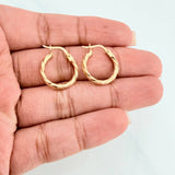 Candongas Mary 1.2 g / 3/4 in Oro Amarillo 18K