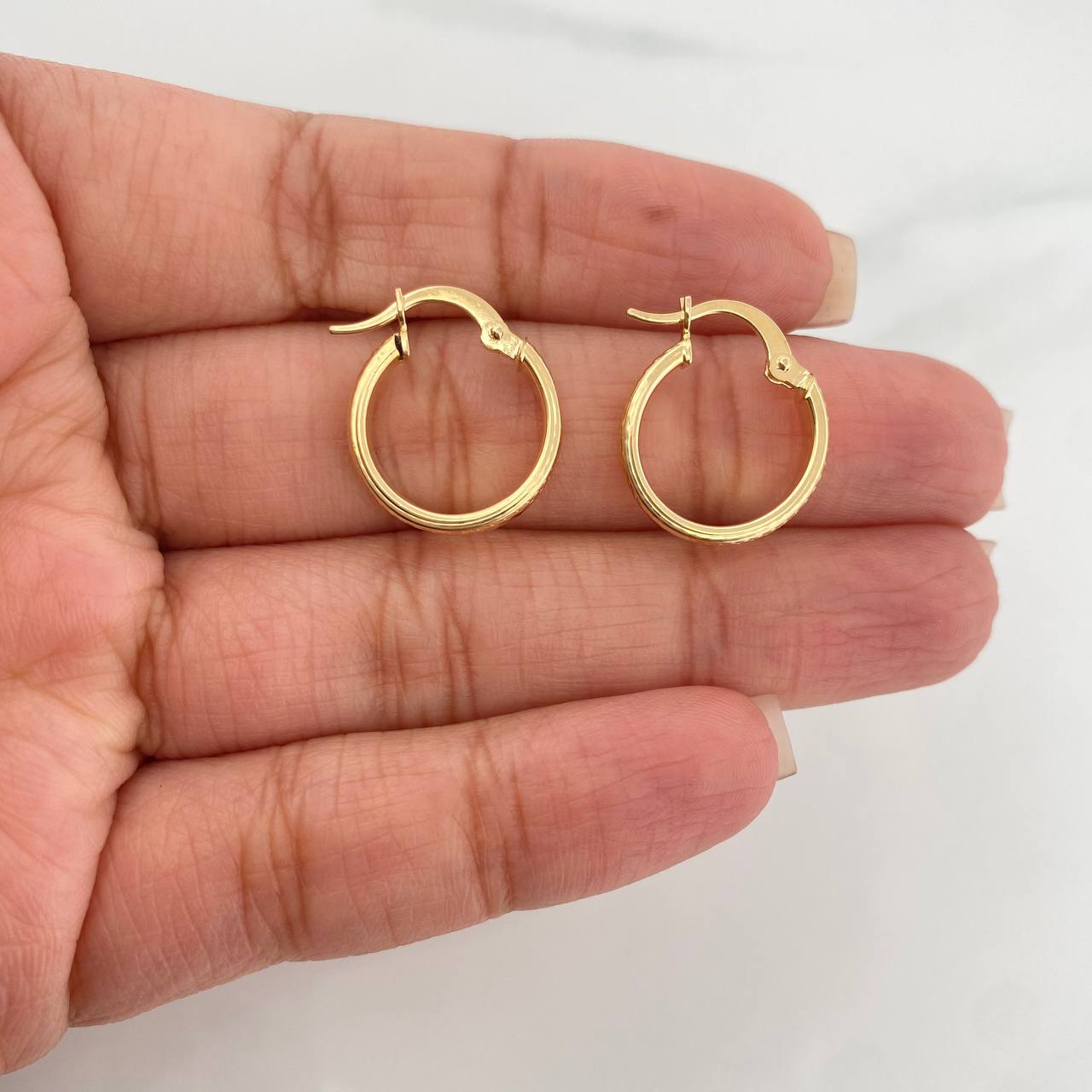 Candongas Fabi 1.7 g / 1/2 in Oro Amarillo 18K
