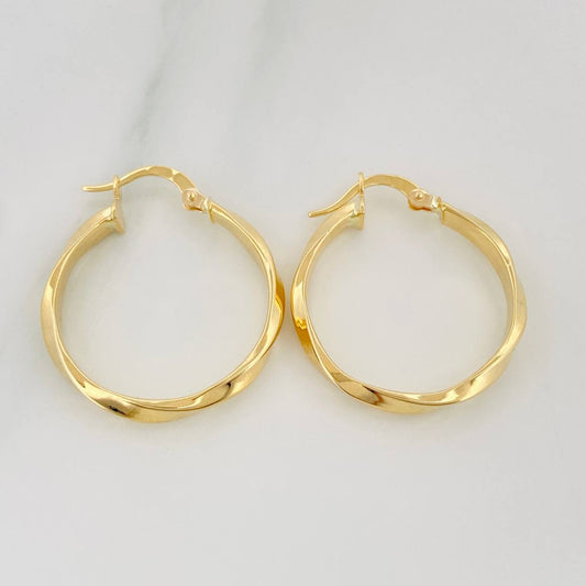 Candongas Linda 2.3 g / 3/4 in Oro Amarillo 18K