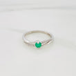 Anillo Circulo Esmeralda 19Pts 1.35 g / T7 1/4 Plata 925