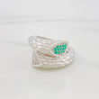 Anillo Tronco Esmeraldas 16Pts 5.6 g / T8 1/4 Plata 925