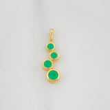 Dije Circulos Esmeraldas 36Pts 1 g / 3/4 in Oro Amarillo 18K