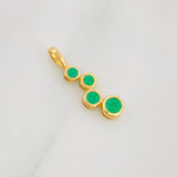 Dije Circulos Esmeraldas 36Pts 1 g / 3/4 in Oro Amarillo 18K