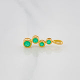 Dije Circulos Esmeraldas 36Pts 1 g / 3/4 in Oro Amarillo 18K