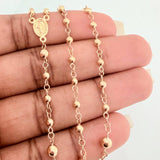 Rosario Virgen Milagrosa 6.1gr / 20 in / 3mm-4mm Oro Amarillo 18K &