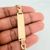 Pulso Placa Cubana 11.05gr / 8 1/4 in / 4mm Oro Amarillo +1 18K $