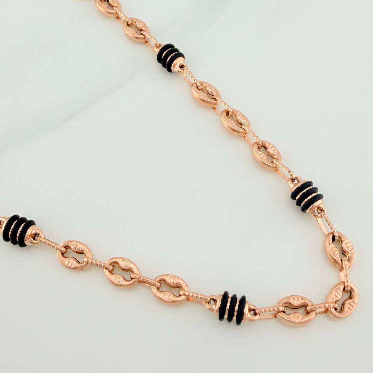 Cadena Rustica Barril GC 18.1gr / 28 3/4 in / 4.6mm Oro Rosa 18K &