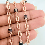 Cadena Rustica Barril GC 18.1gr / 28 3/4 in / 4.6mm Oro Rosa 18K &