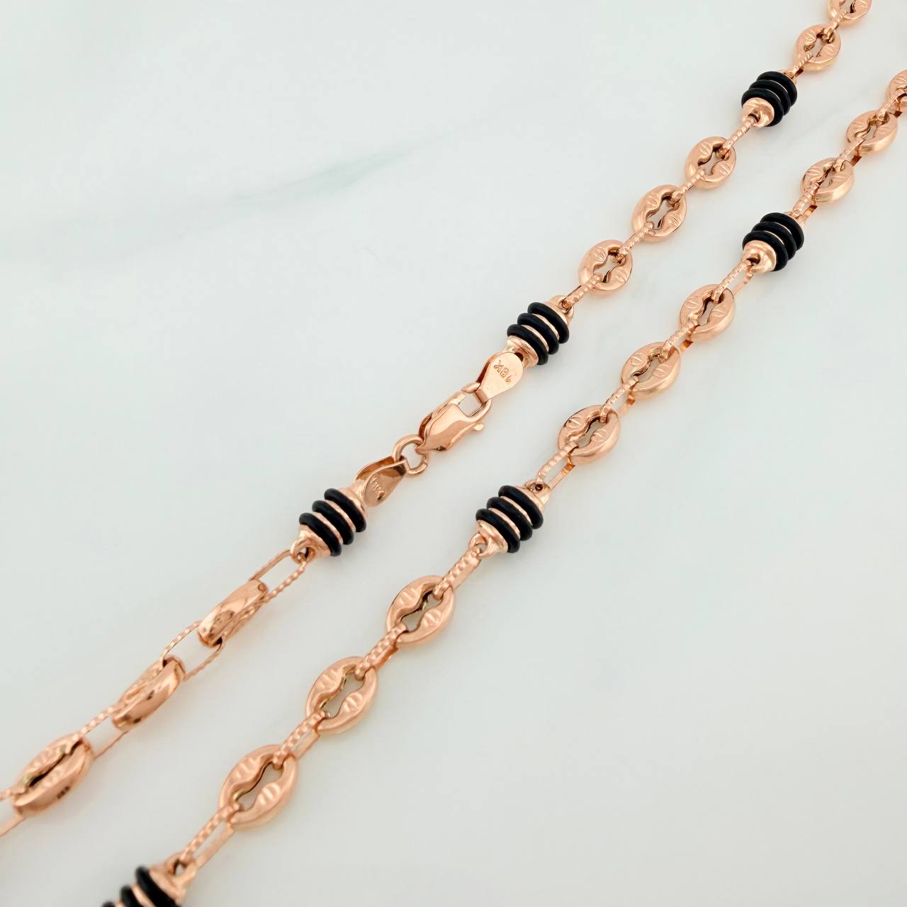 Cadena Rustica Barril GC 18.1gr / 28 3/4 in / 4.6mm Oro Rosa 18K &