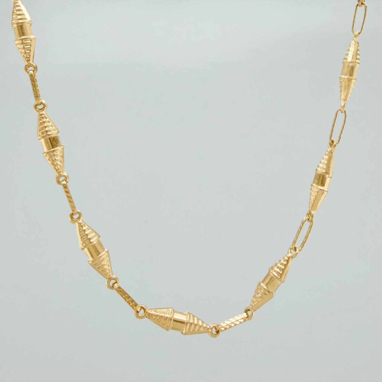 Cadena Rustica Dubai 9.35gr / 24 3/4 in / 2.95mm Oro Amarillo 18K &