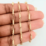 Cadena Rustica Tornillo 9.05gr / 23 1/2 in / 3.5mm Oro Amarillo 18K &