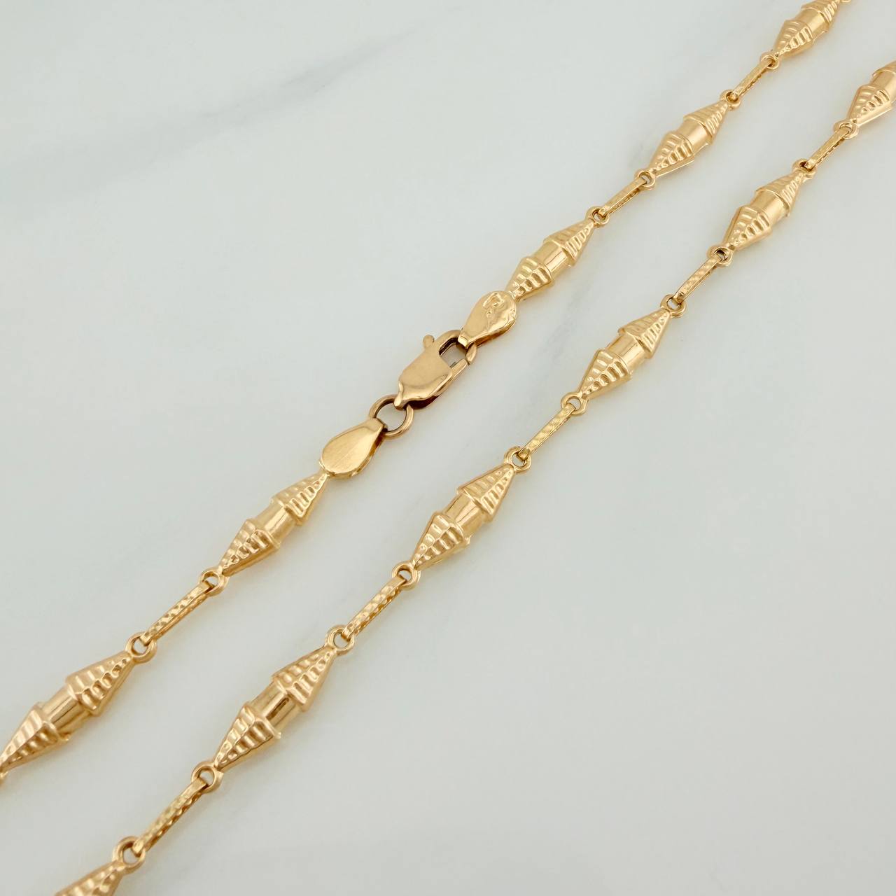 Cadena Rustica Dubai 9.35gr / 24 3/4 in / 2.95mm Oro Amarillo 18K &