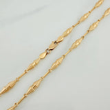 Cadena Rustica Dubai 9.35gr / 24 3/4 in / 2.95mm Oro Amarillo 18K &