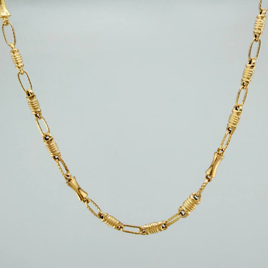 Cadena Rustica Tornillo 9.05gr / 23 1/2 in / 3.5mm Oro Amarillo 18K &