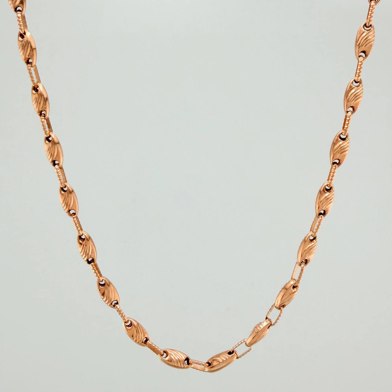 Cadena Rustica Paris 11.45gr / 24 3/4 in / 3.3mm Oro Rosa 18K &