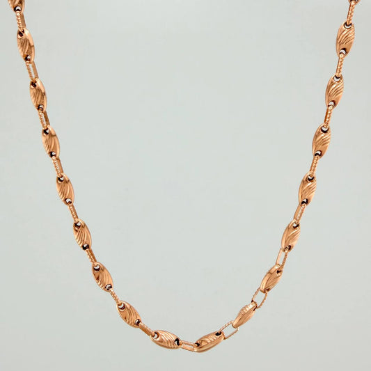 Cadena Rustica Paris 11.45gr / 24 3/4 in / 3.3mm Oro Rosa 18K &