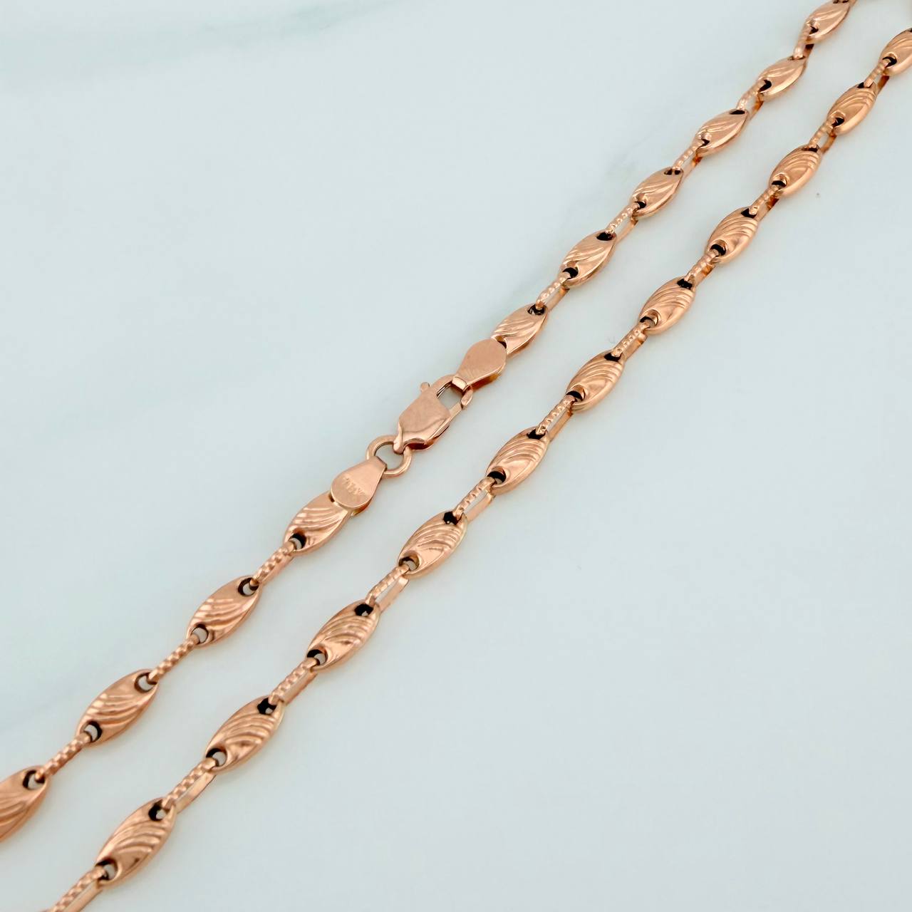 Cadena Rustica Paris 11.45gr / 24 3/4 in / 3.3mm Oro Rosa 18K &