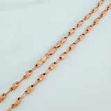 Cadena Rustica Paris 11.45gr / 24 3/4 in / 3.3mm Oro Rosa 18K &