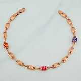 Pulso Rustico Corona 4.6gr / 7 3/4 in / 4.25mm Oro Rosa 18K &