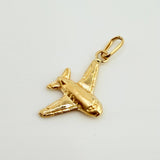 Dije Avion 0.55 g / 3/4 in Oro Amarillo 18K