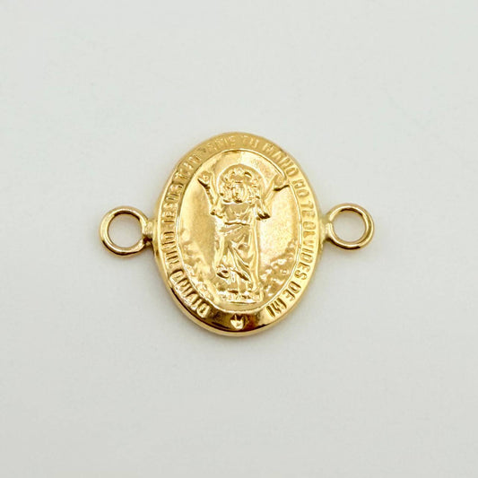 Herraje Divino Niño Doble Faz 0.55gr / 3/4 in / Oro Amarillo 18K *