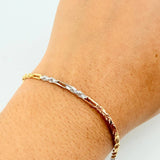 Pulso Lazo Especial 2.45gr / 7 1/2 in / 2.4mm Tres Oros 18K *